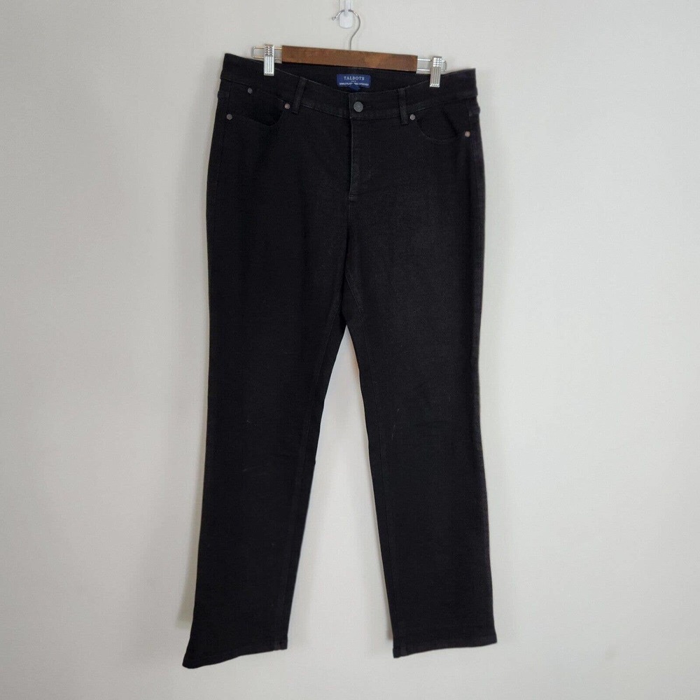 Talbots Simply Flattering 5 Pocket Jeans Black Women's Size 12 Curvy
